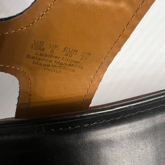 Franco Sarto Ankle Strap Wedge Leather Sandals size 10M black NWT - Picture 7 of 7